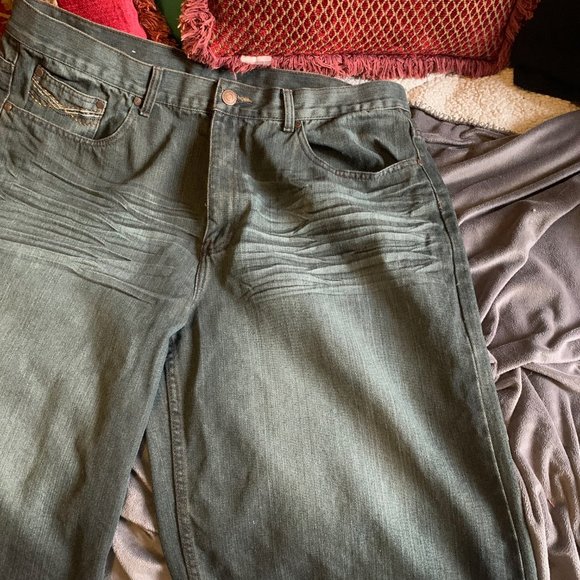 Brooklyn Express wide leg denim shorts, western design, 100% cotton size 40 - Picture 6 of 6